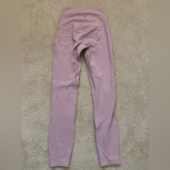 Lululemon Pink Wunder Train High Rise legging and matching Sports Bra - Picture 2 of 4